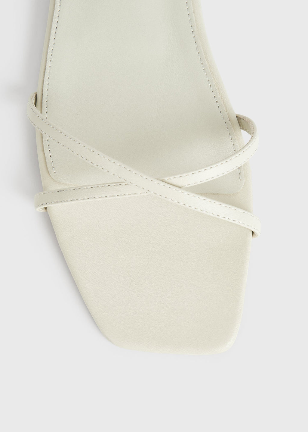 Leather crossover slides off-white