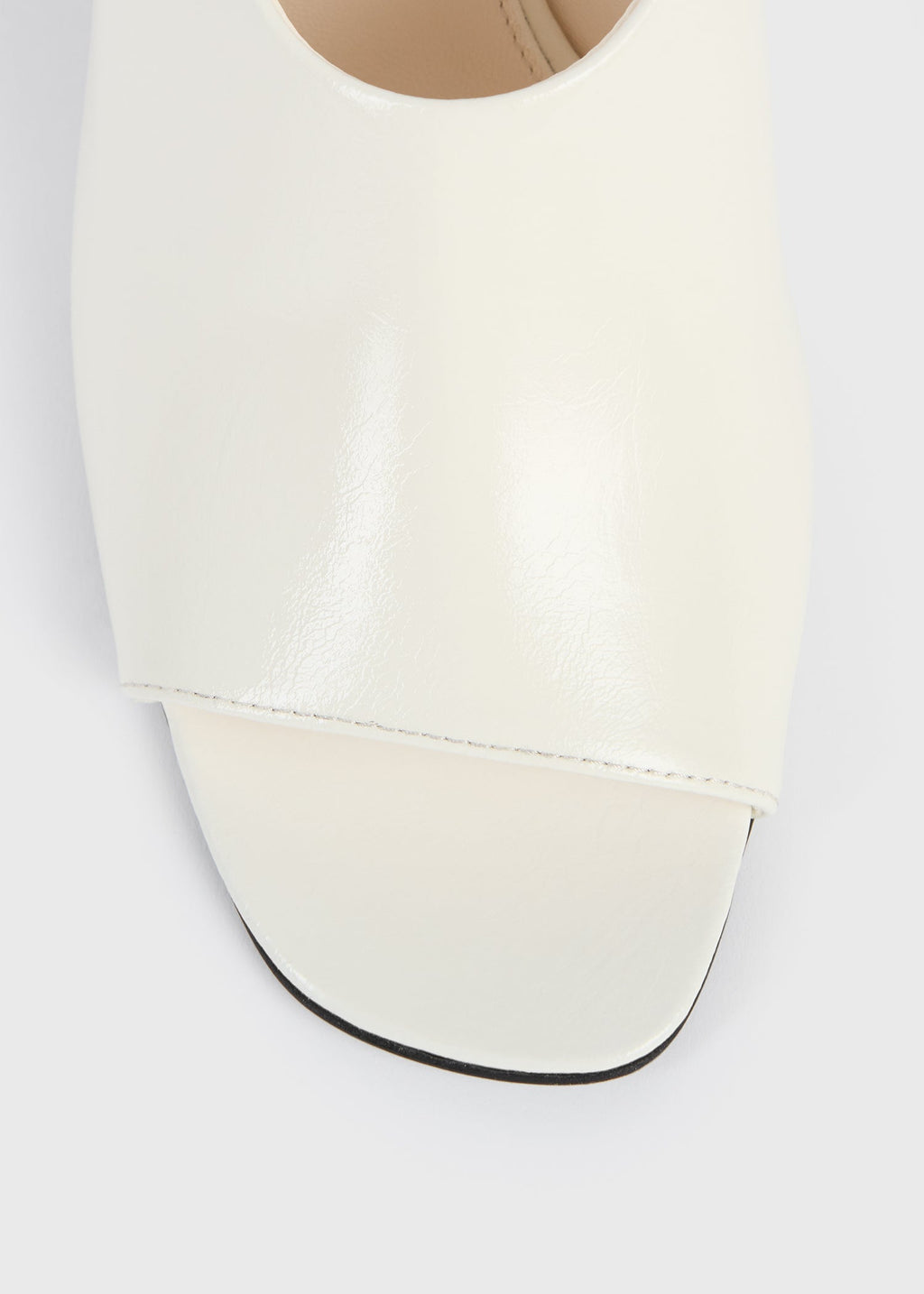 Contour naplack slingbacks off-white